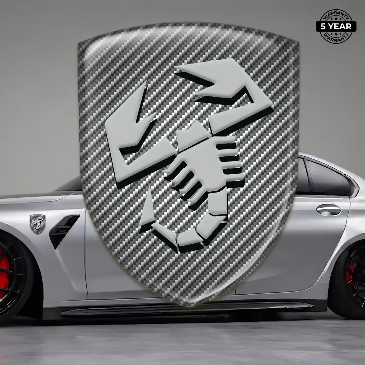 Abarth Self Adhesive Emblem Sticker Premium Dome