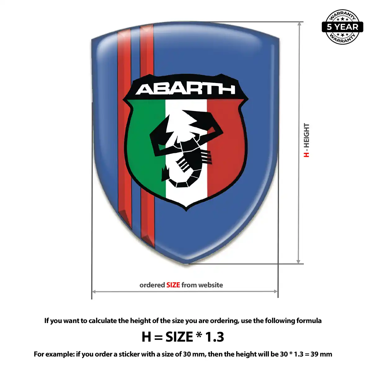 Abarth Self Adhesive Emblem Sticker Prestige Line