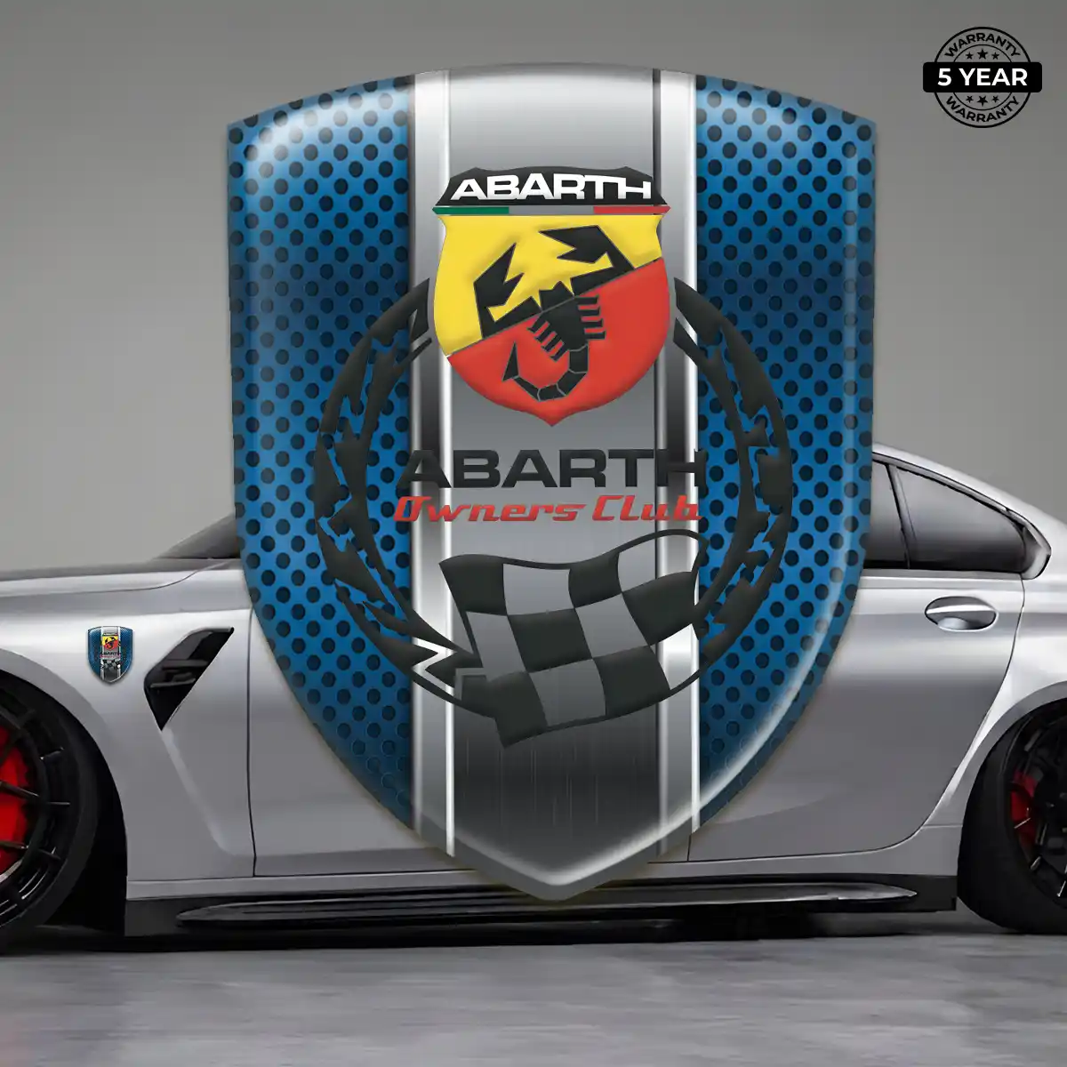 Abarth Self Adhesive Emblem Sticker Resin Luxe