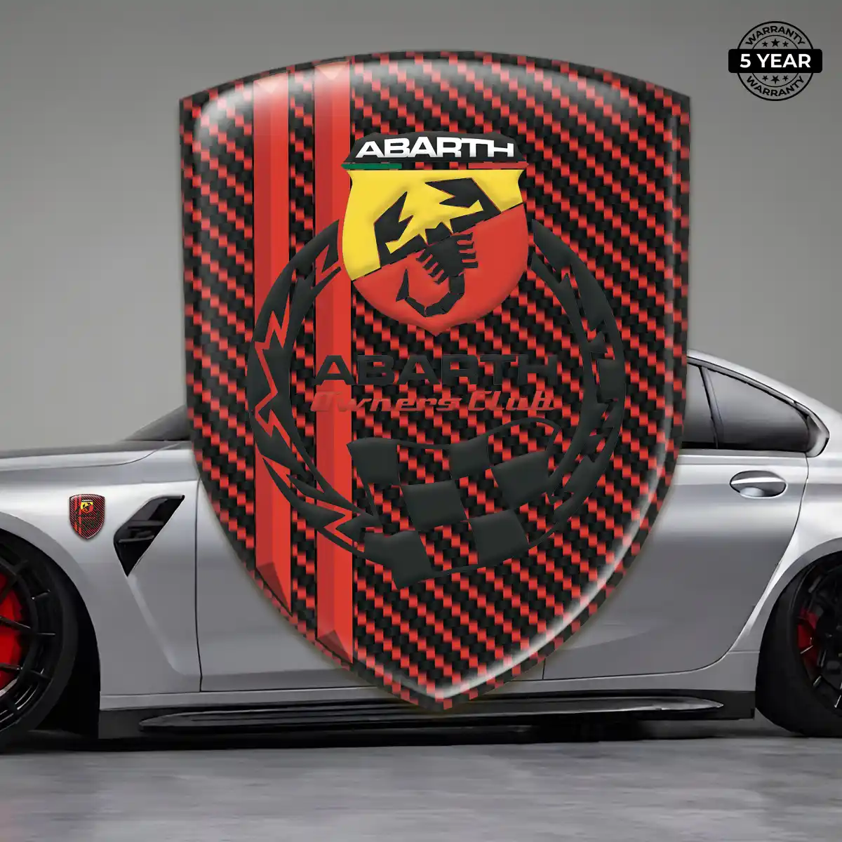 Abarth Self Adhesive Emblem Sticker Sleek Style