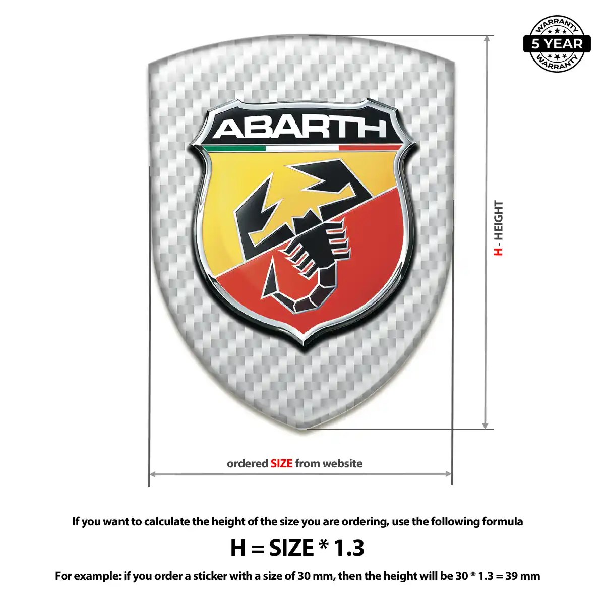 Abarth Silicone Badge Auto Tuning