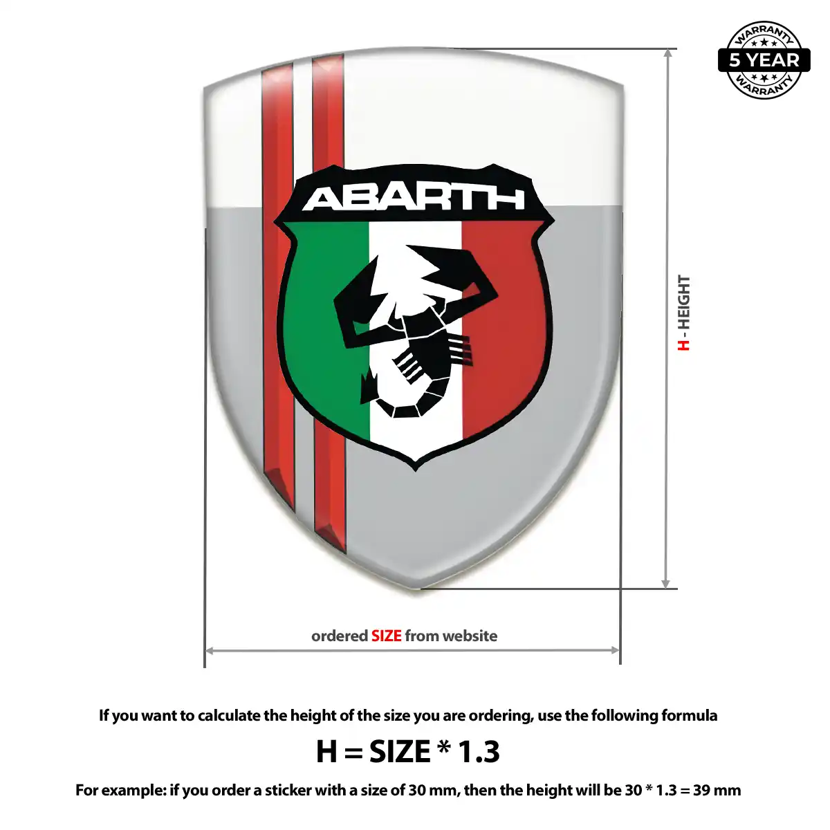 Abarth Silicone Badge Cabin Style