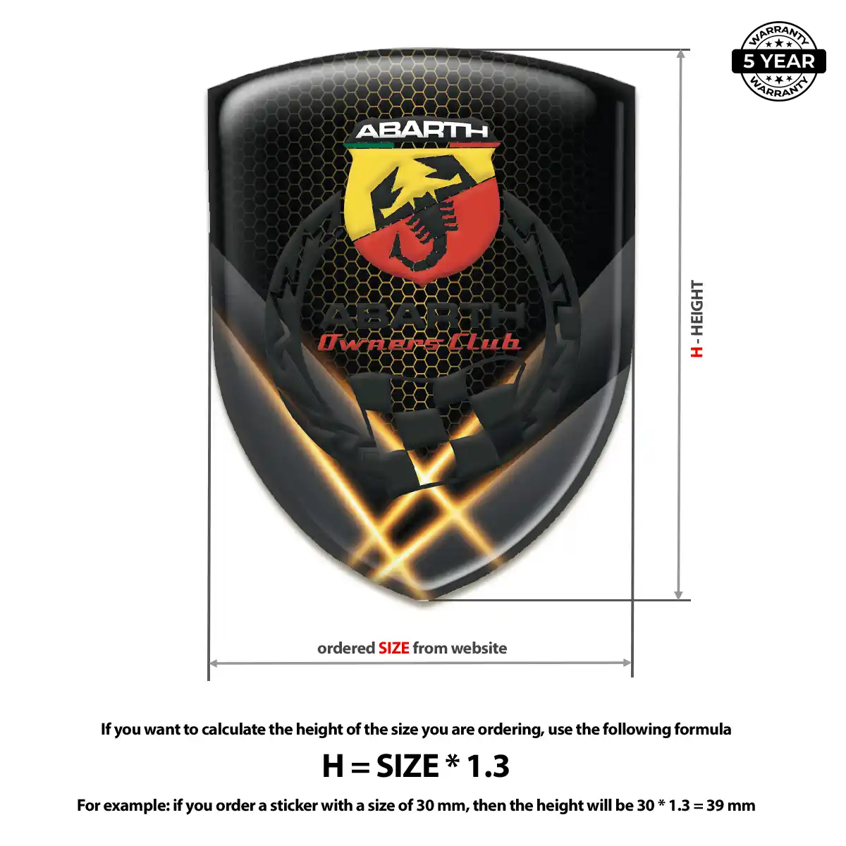 Abarth Silicone Badge Elite Finish