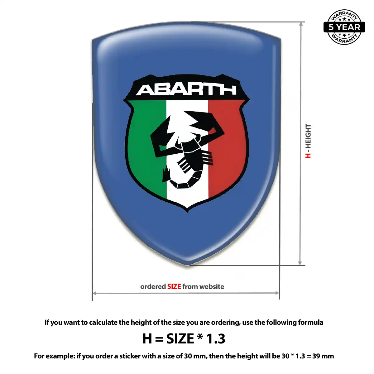 Abarth Silicone Badge Interior Luxe