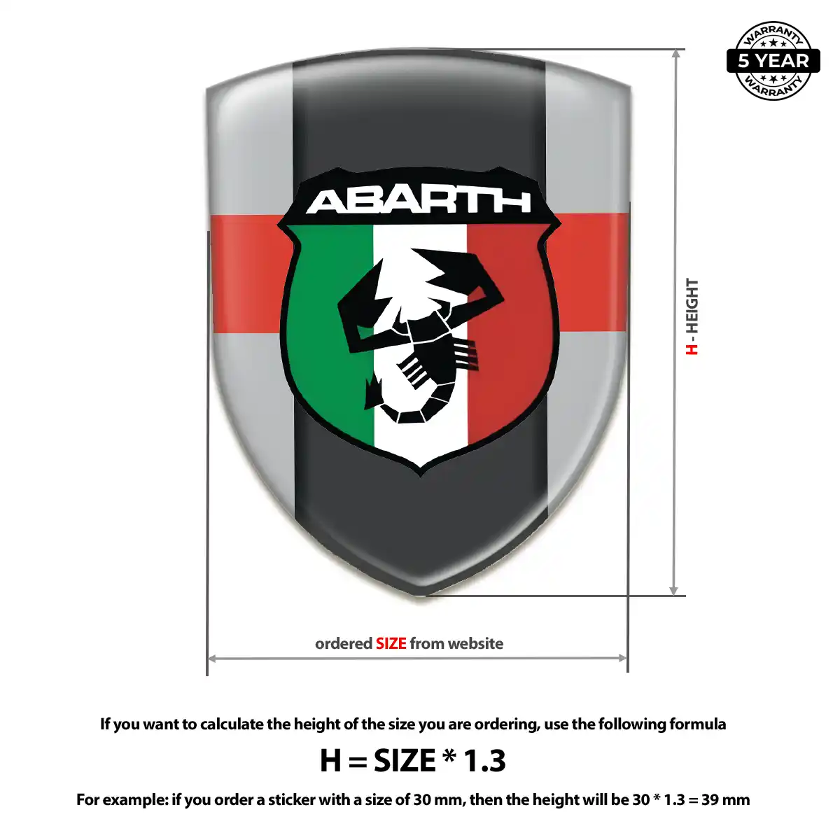 Abarth Silicone Badge Performance Style