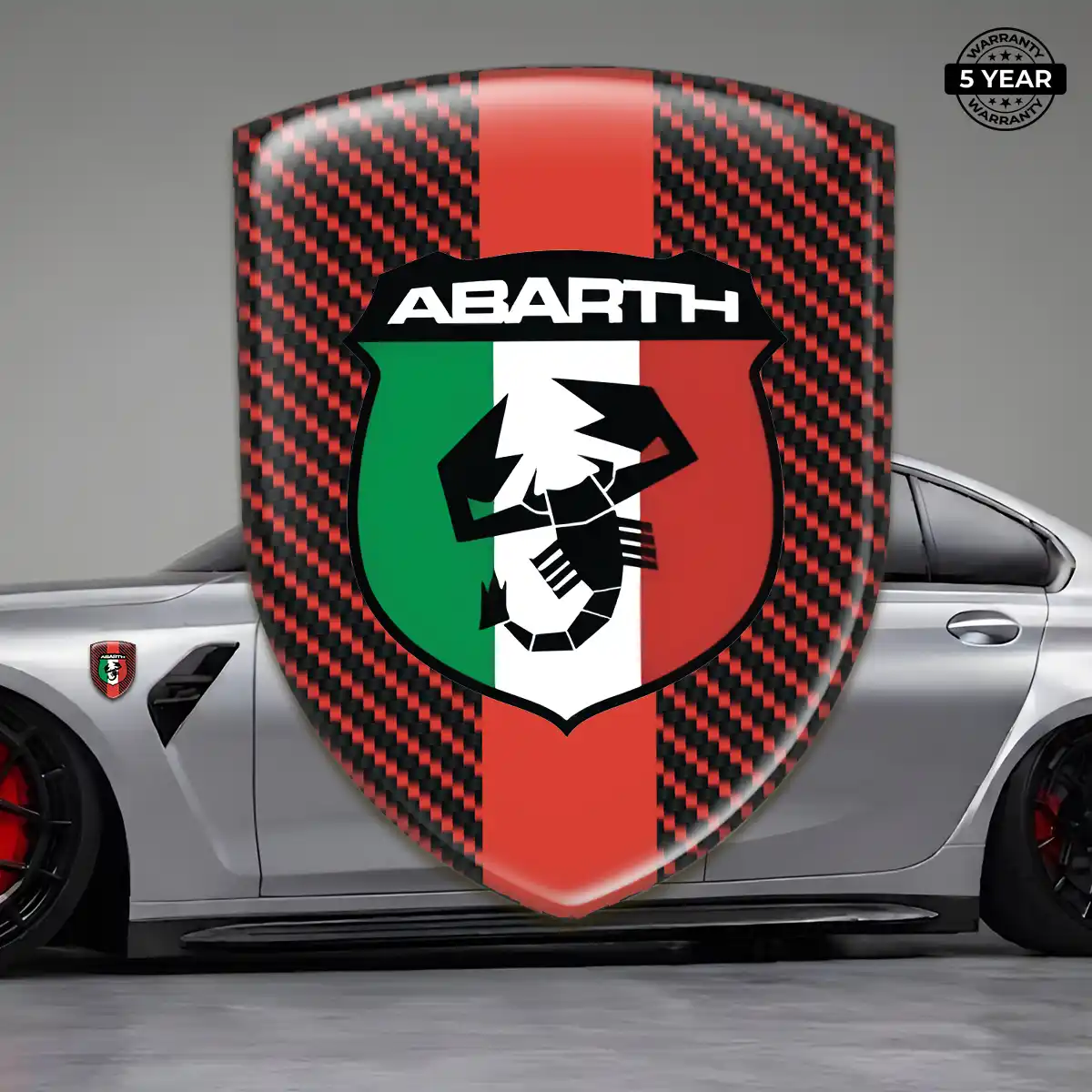 Abarth Silicone Badge Premium Dome