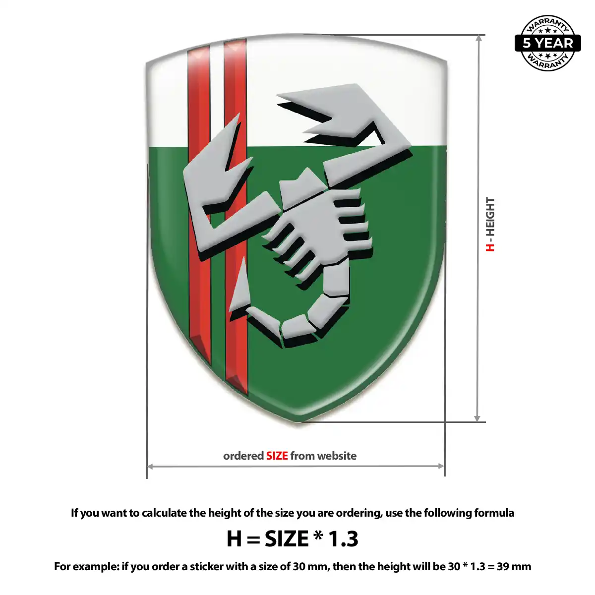 Abarth Silicone Badge Prime Quality