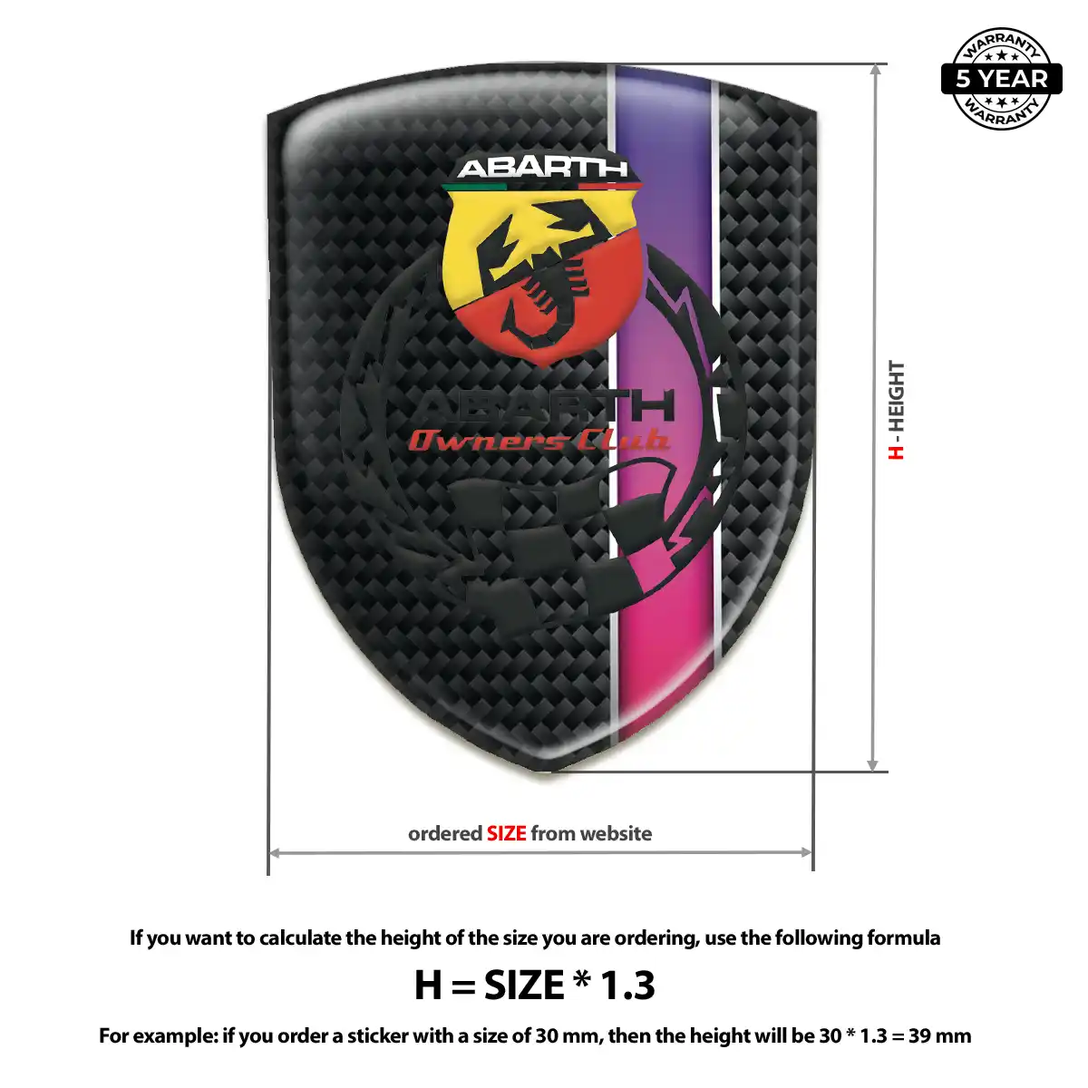 Abarth Silicone Badge Refined Design