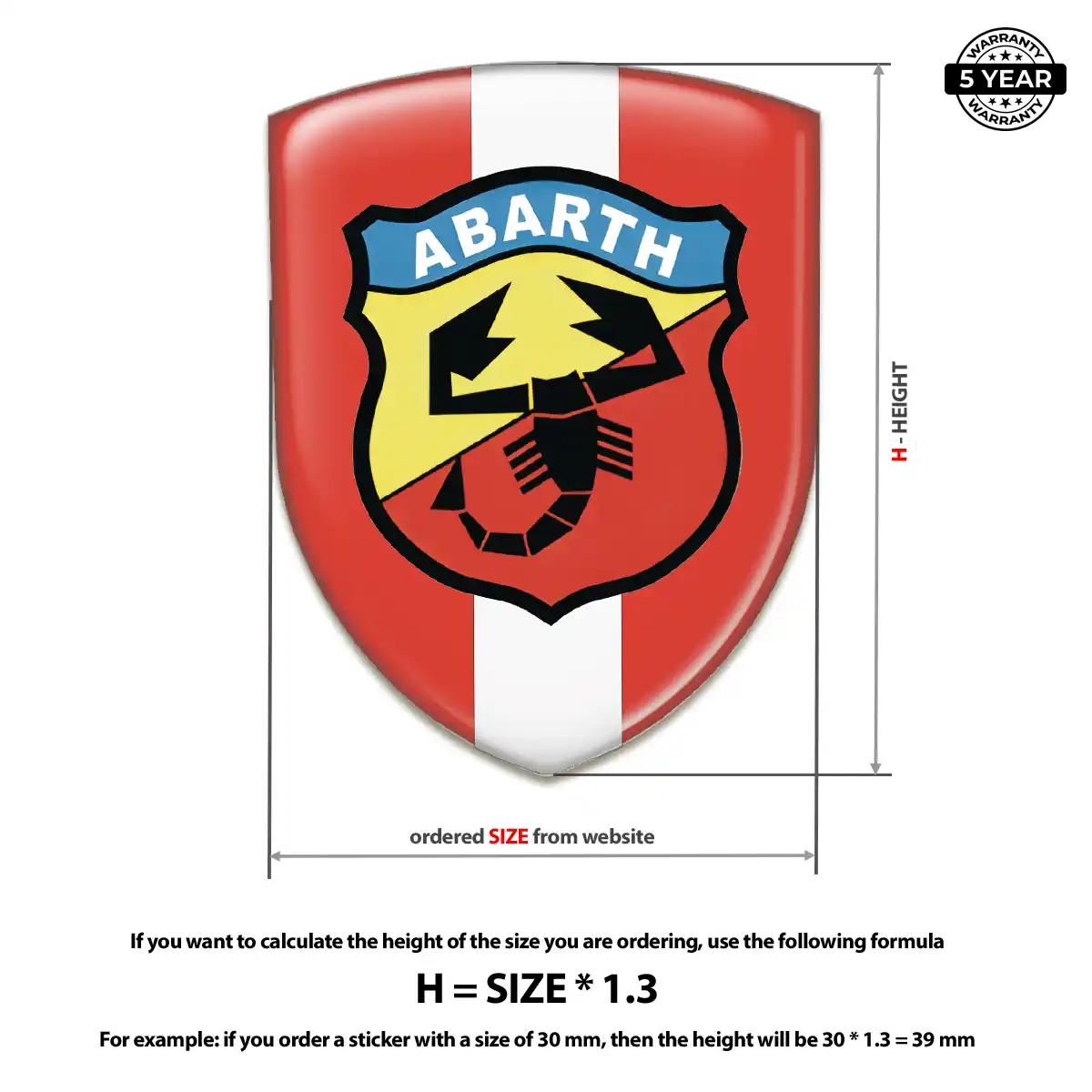 Abarth Silicone Badge Resin Elite