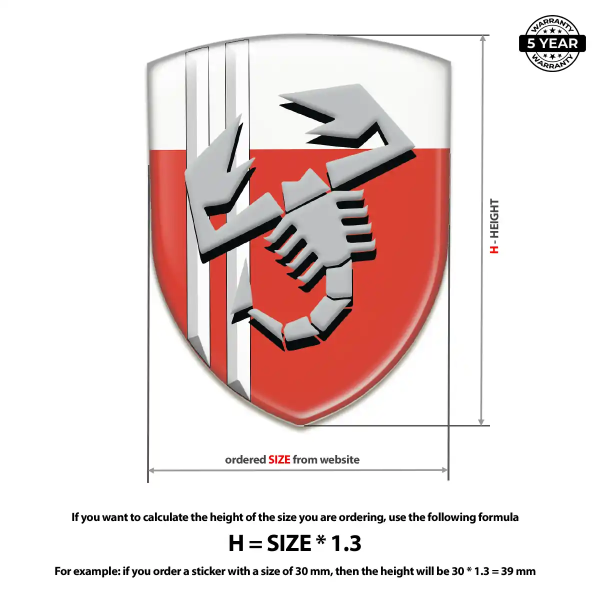 Abarth Silicone Badge Resin Luxe