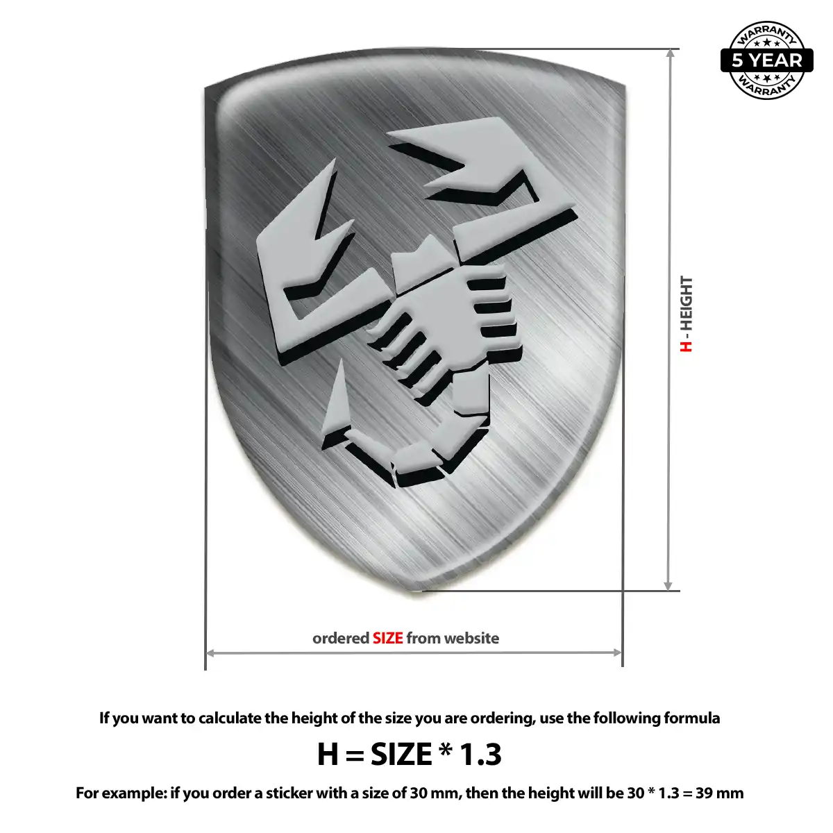 Abarth Silicone Emblem Outer Style