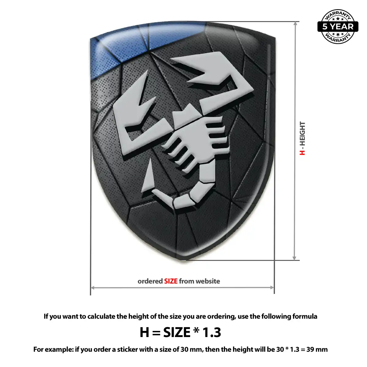 Abarth Silicone Emblem Premium Dome