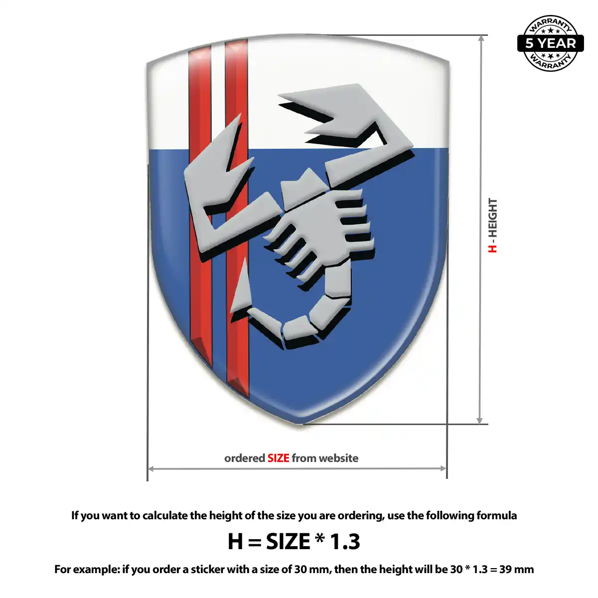 Abarth Silicone Emblem Resin Luxe