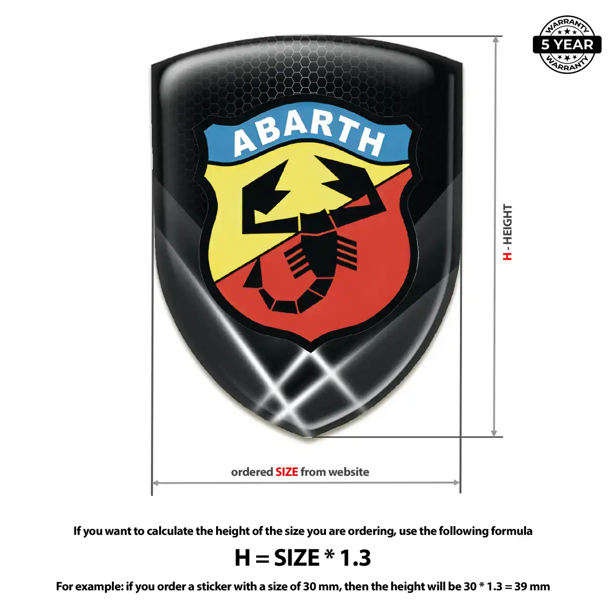 Abarth Silicone Sticker Cabin Style