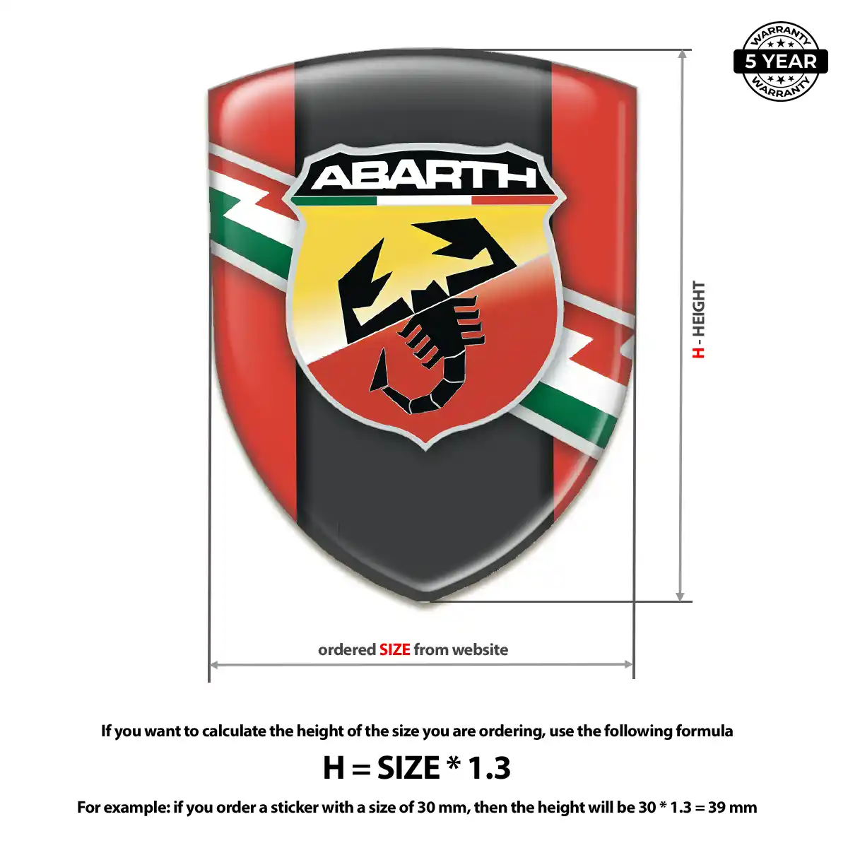 Abarth Silicone Sticker Elite Finish