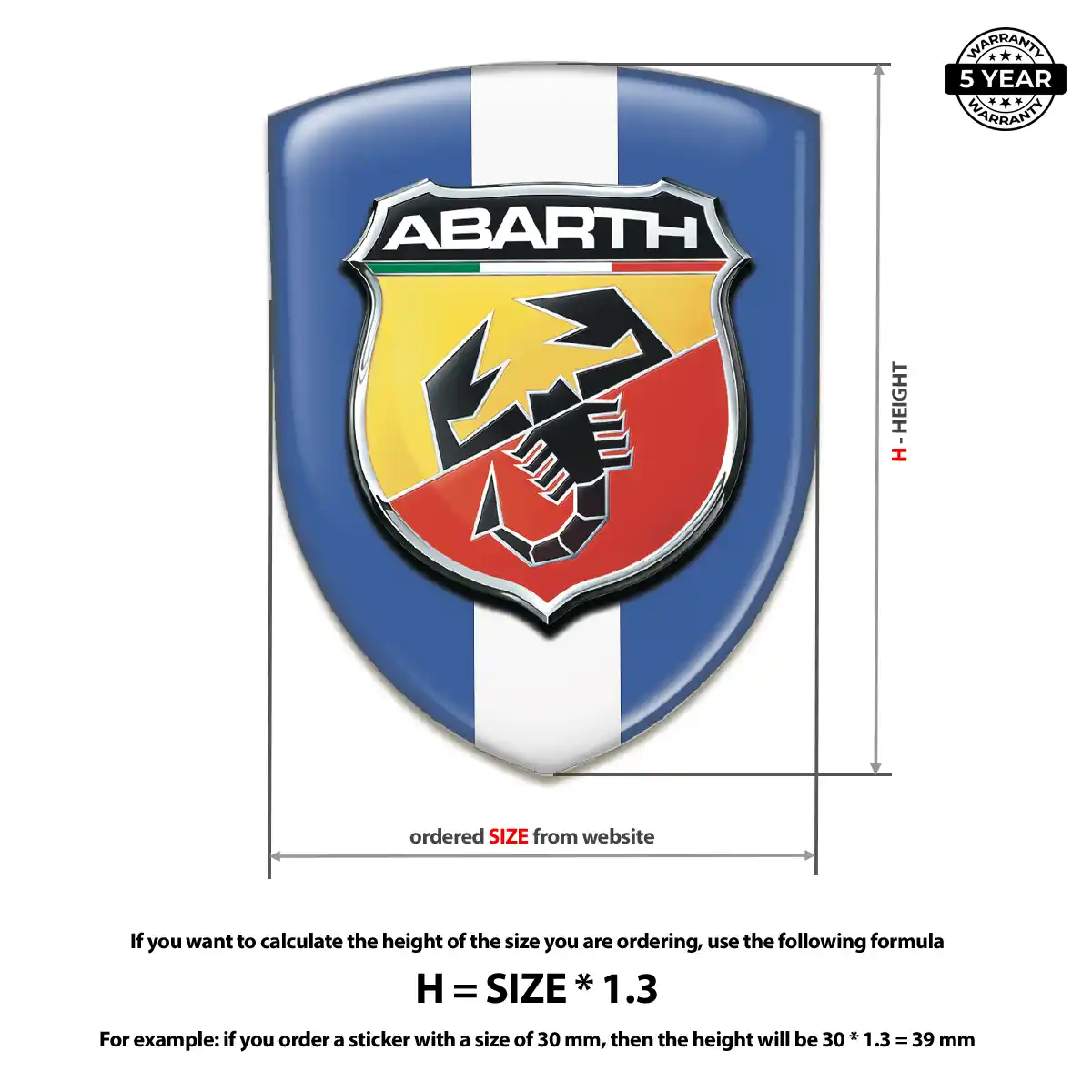 Abarth Silicone Sticker Interior Luxe