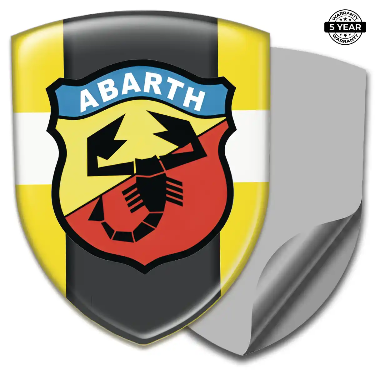 Abarth Silicone Sticker Premium Dome
