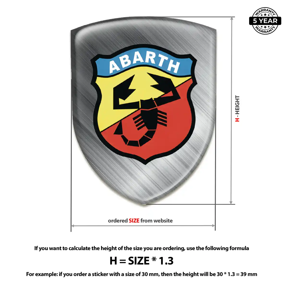 Abarth Silicone Sticker Prestige Line