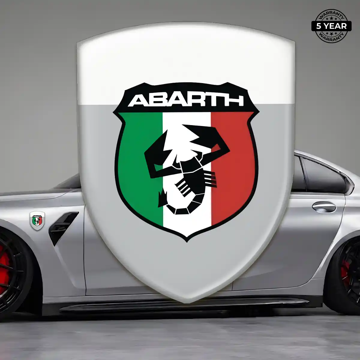 Abarth Silicone Sticker Refined Design