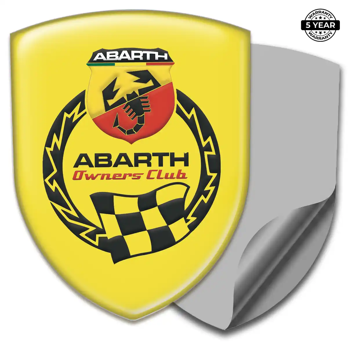 Abarth Silicone Sticker Resin Elite