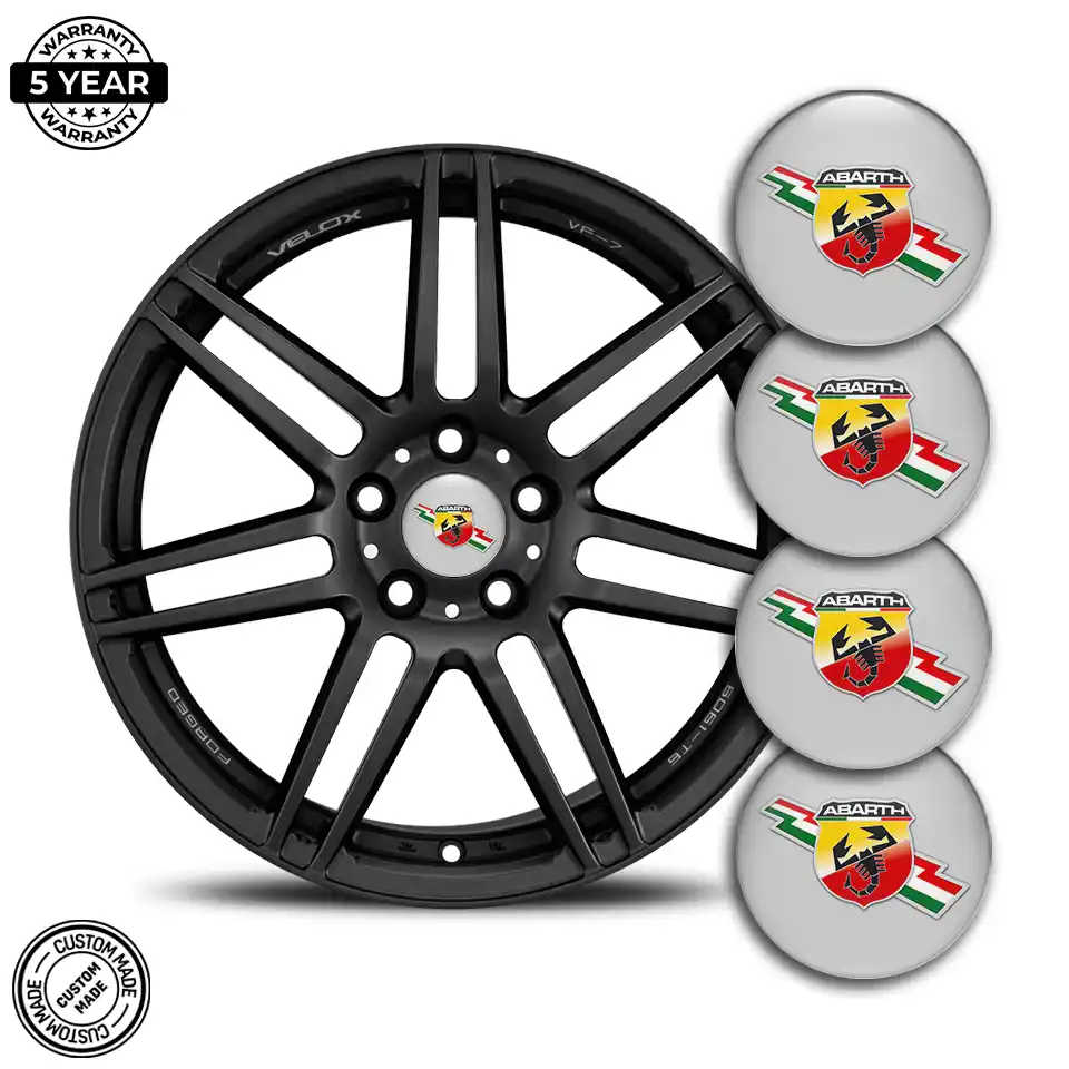 Abarth Silicone Sticker Self-Adhesive Premium Quality