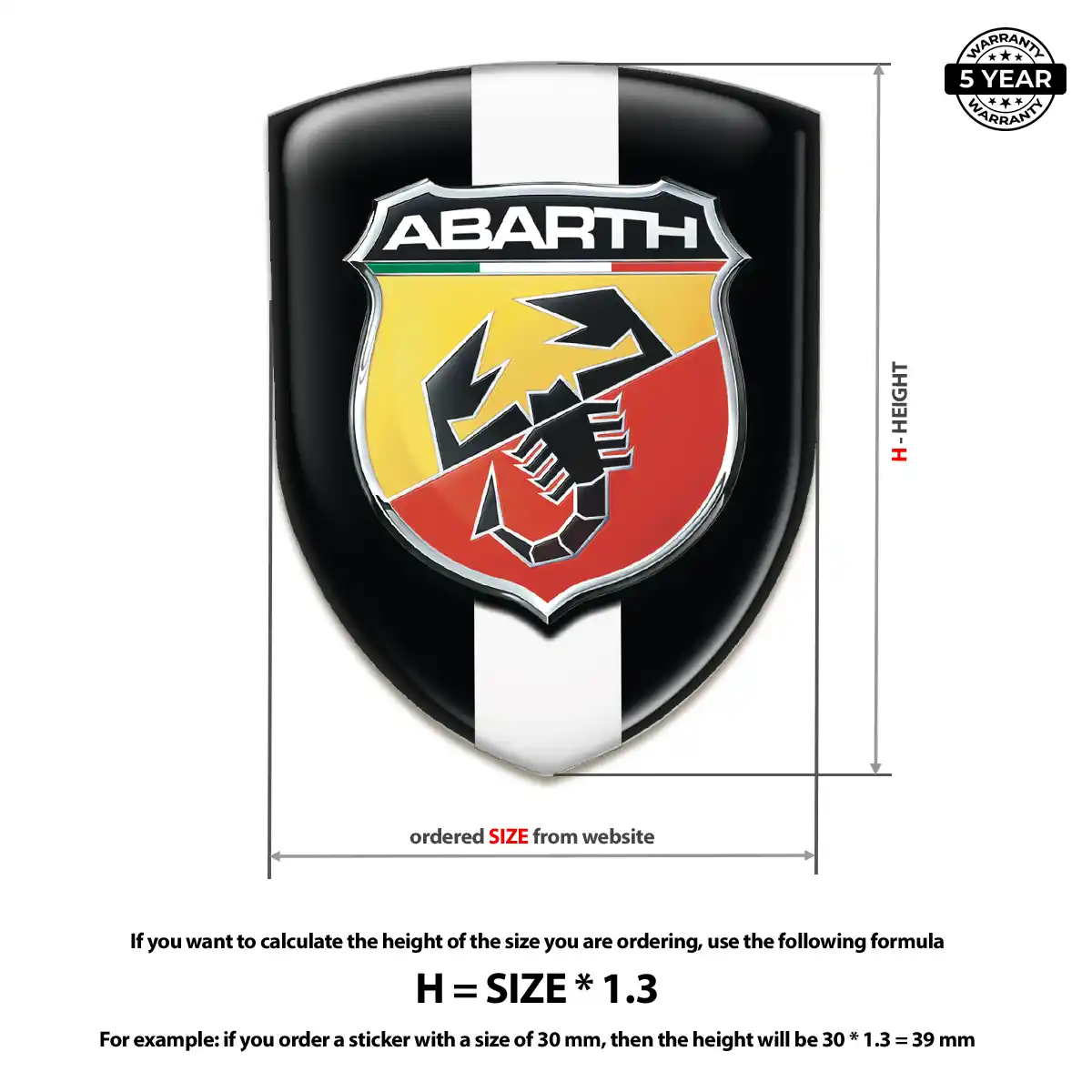 Abarth Silicone Sticker Signature Grade