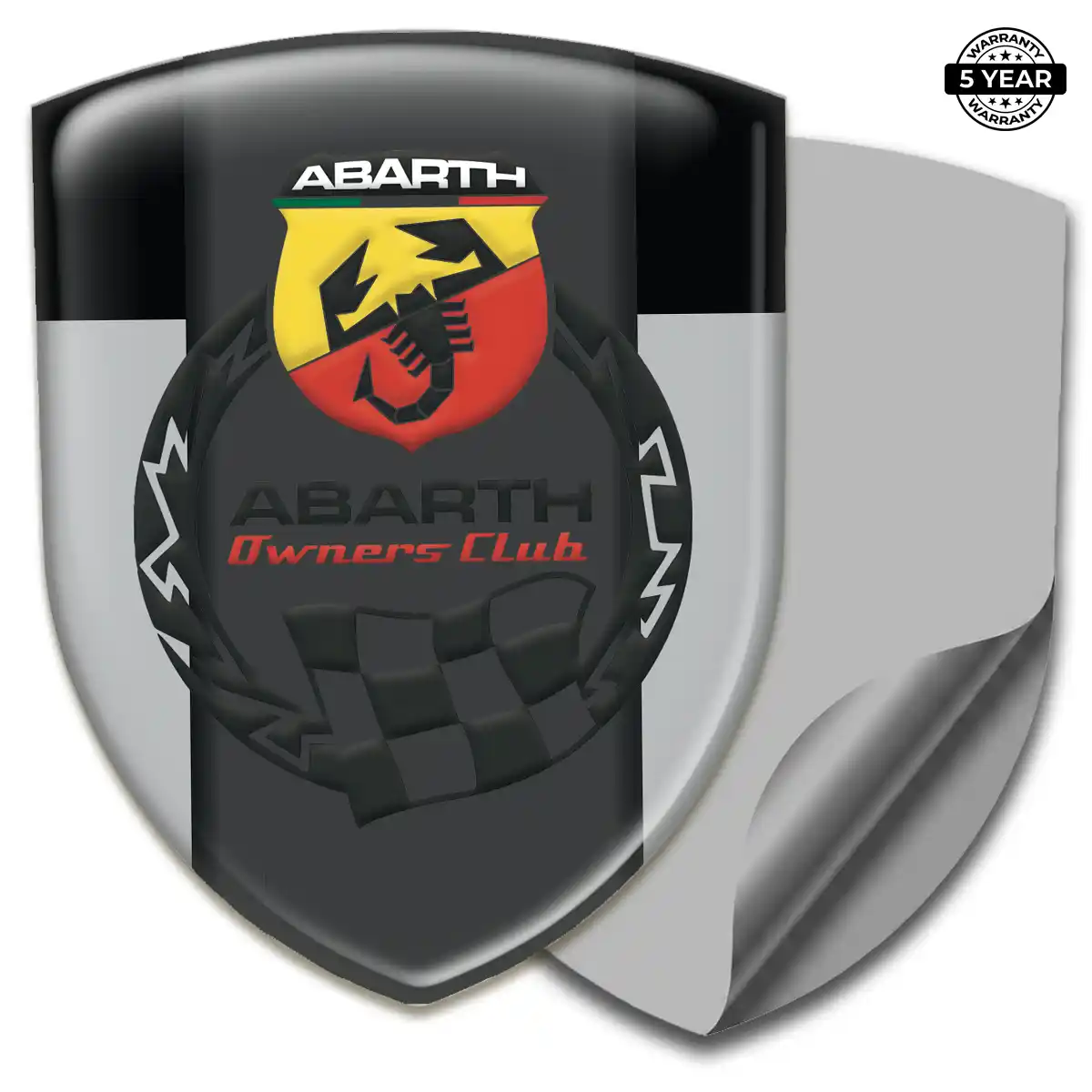 Abarth Silicone Sticker Sleek Style