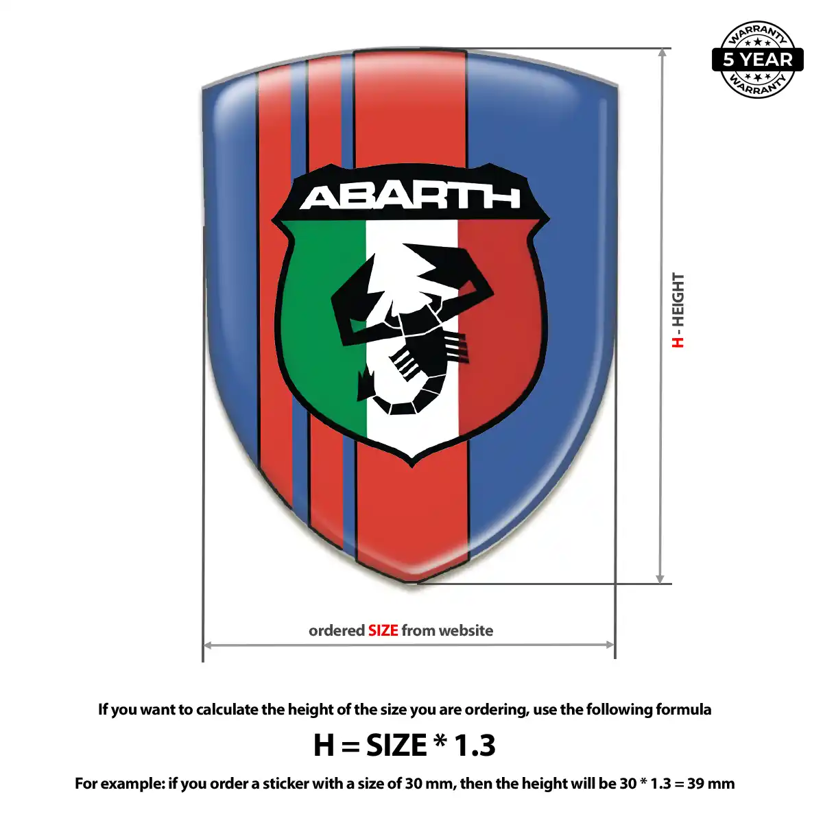 Abarth Silicone Sticker Street Tuning