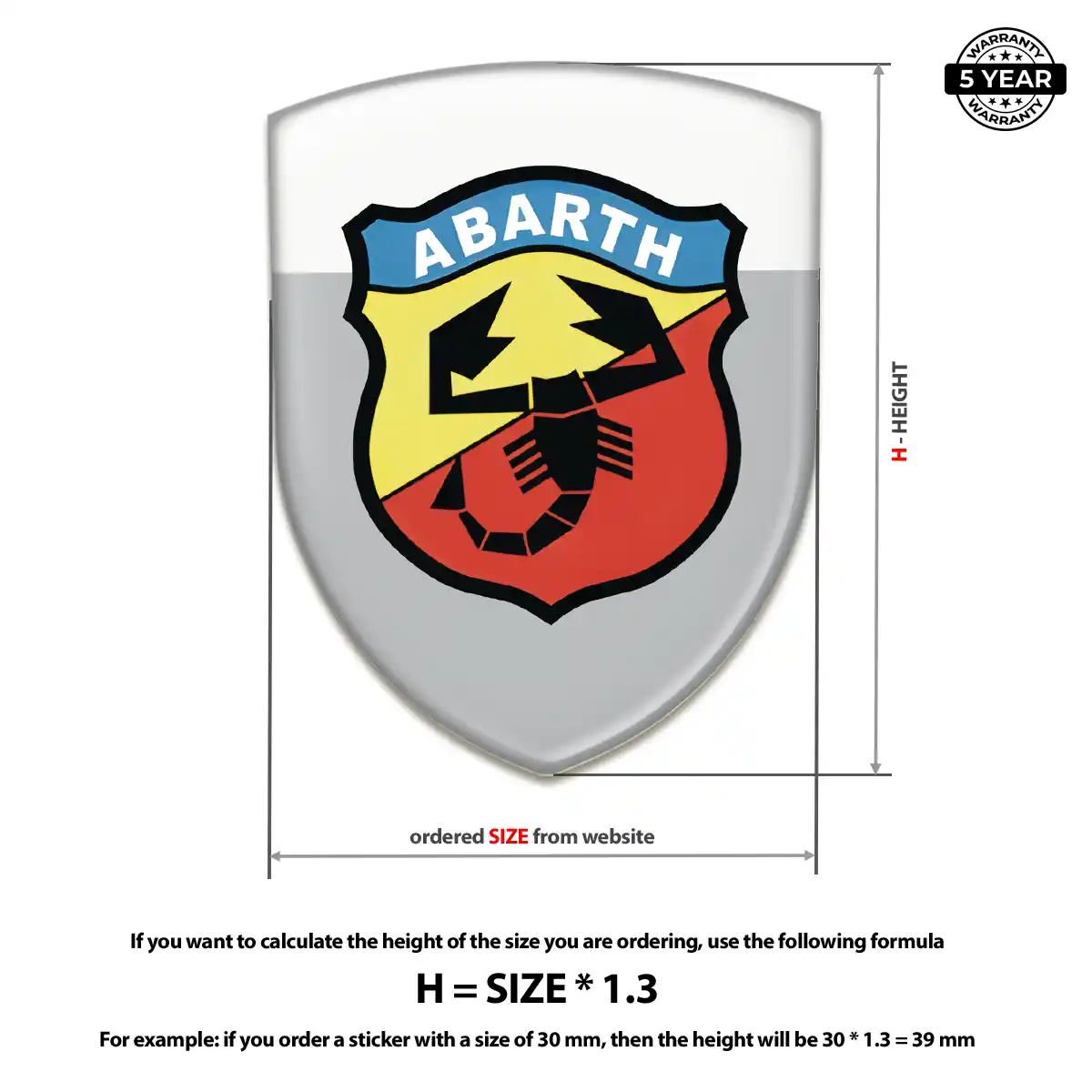Abarth Sticker Elite Finish