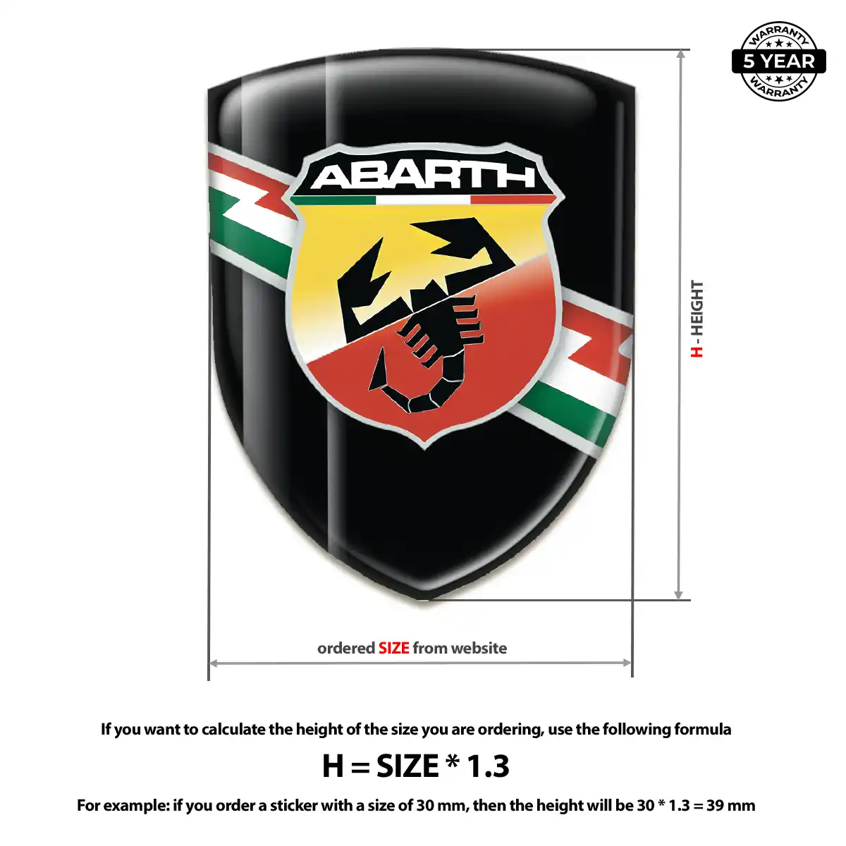 Abarth Sticker Premium Dome