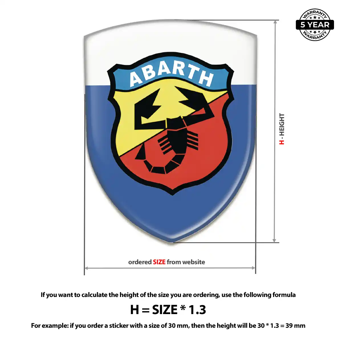 Abarth Sticker Refined Design