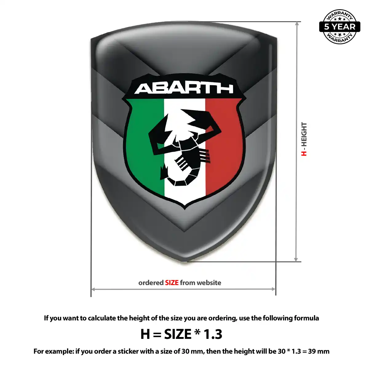 Abarth Sticker Resin Elite