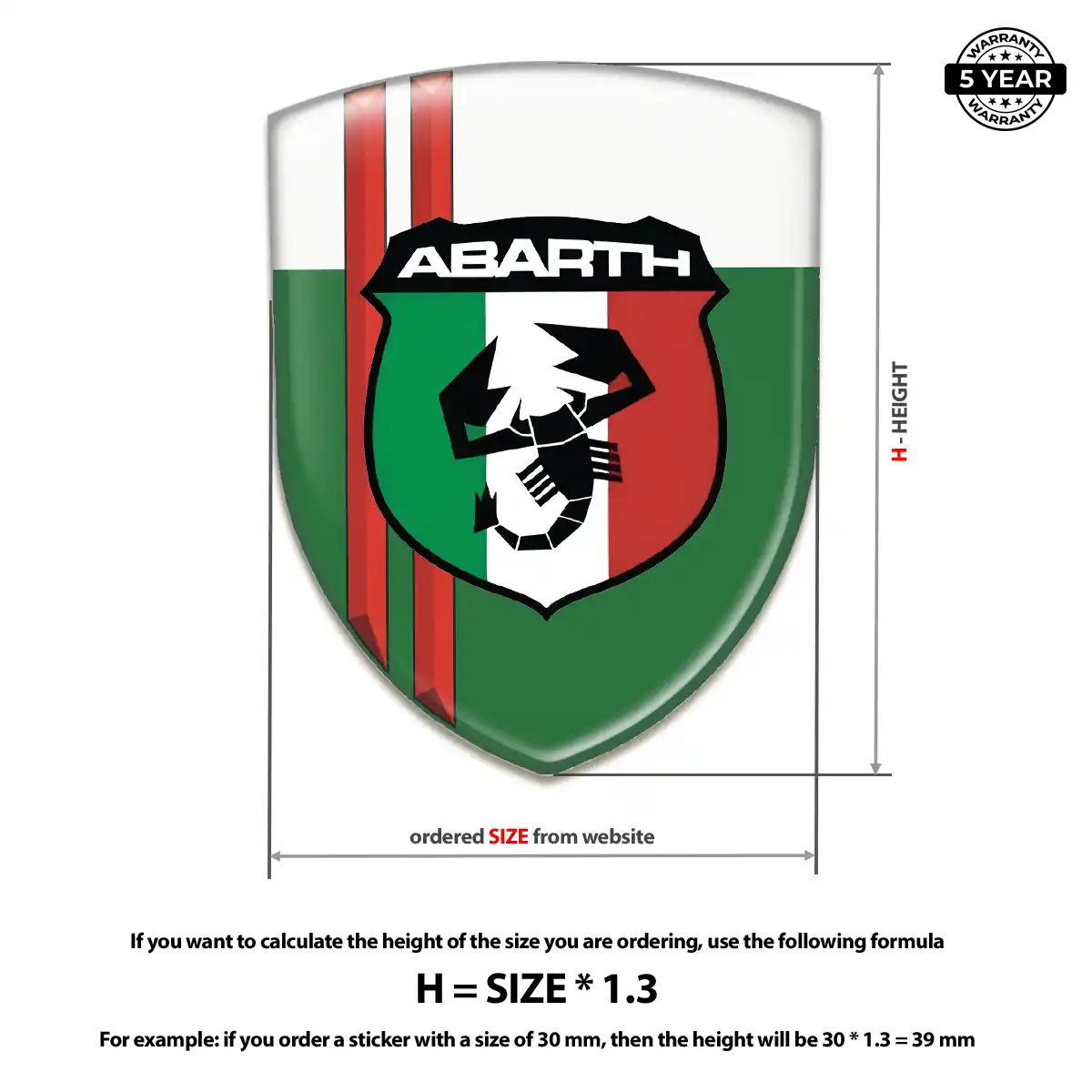 Abarth Sticker Resin Luxe