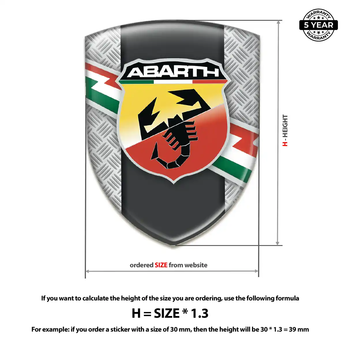 Abarth Vehicle Logo Sticker Auto Tuning