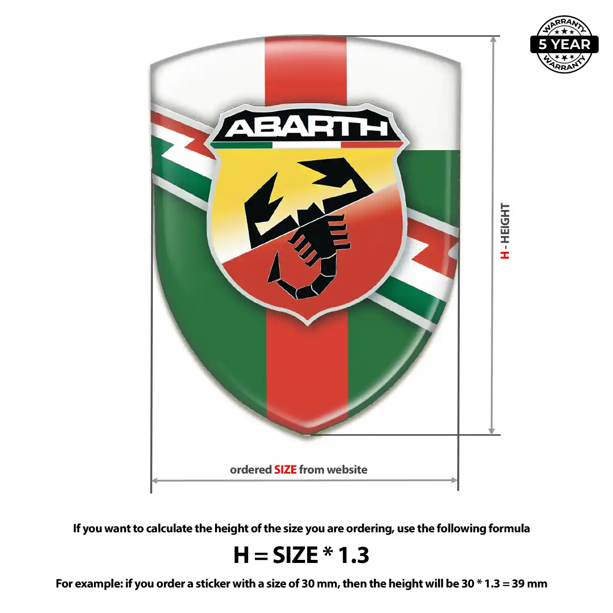 Abarth Vehicle Logo Sticker Deluxe Edition