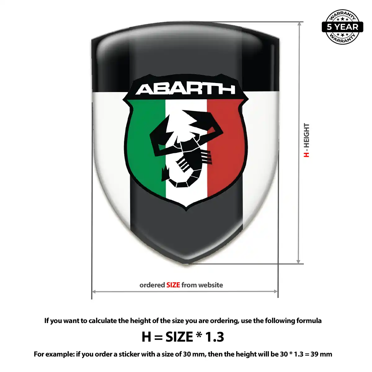 Abarth Vehicle Logo Sticker Elite Finish