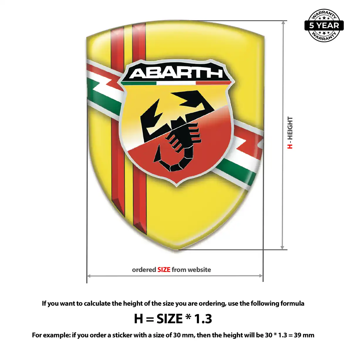 Abarth Vehicle Logo Sticker Exclusive Series