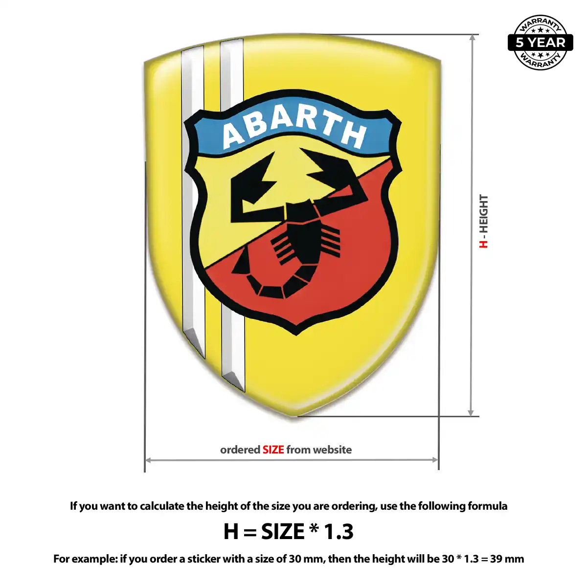 Abarth Vehicle Logo Sticker Exterior Luxe