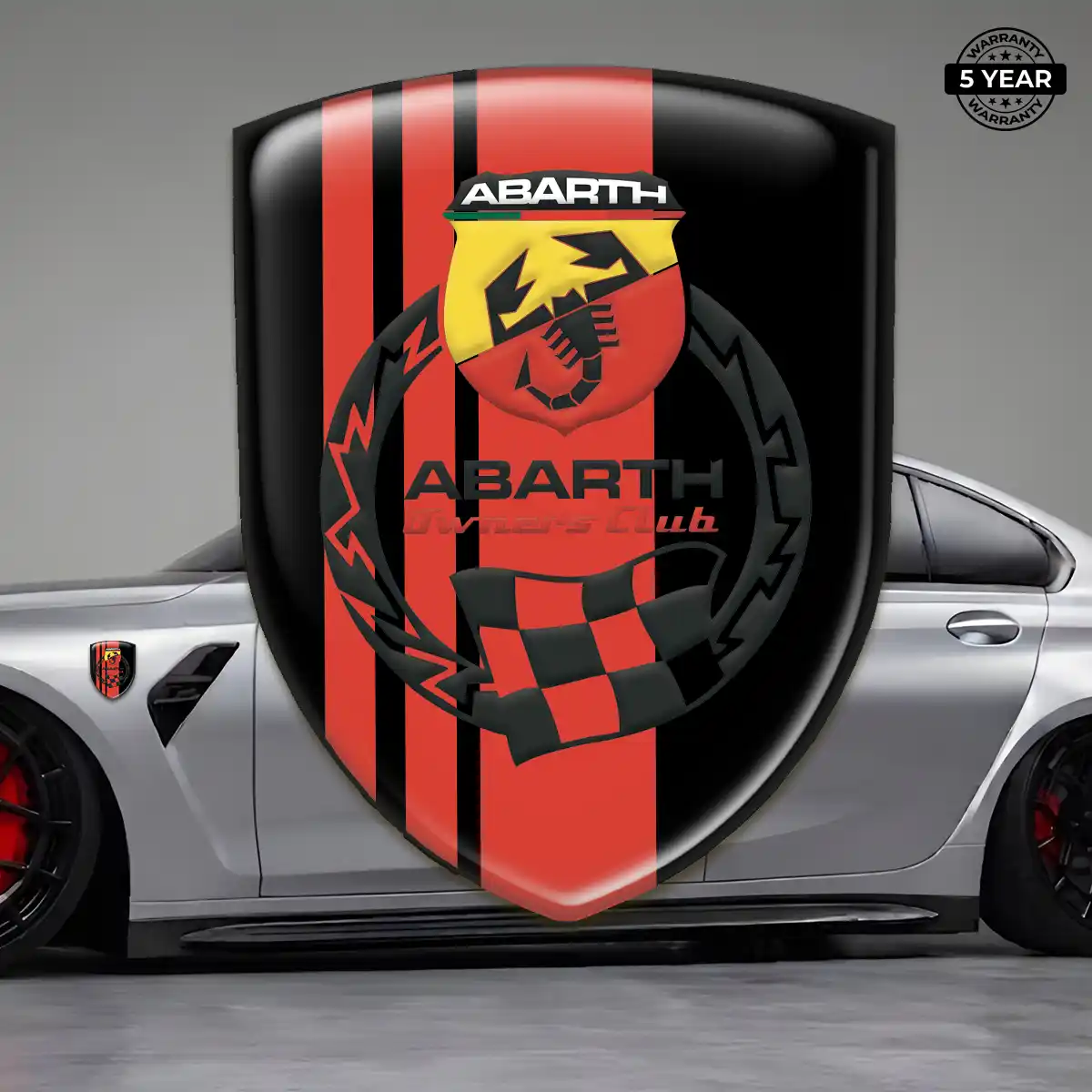 Abarth Vehicle Logo Sticker Interior Luxe