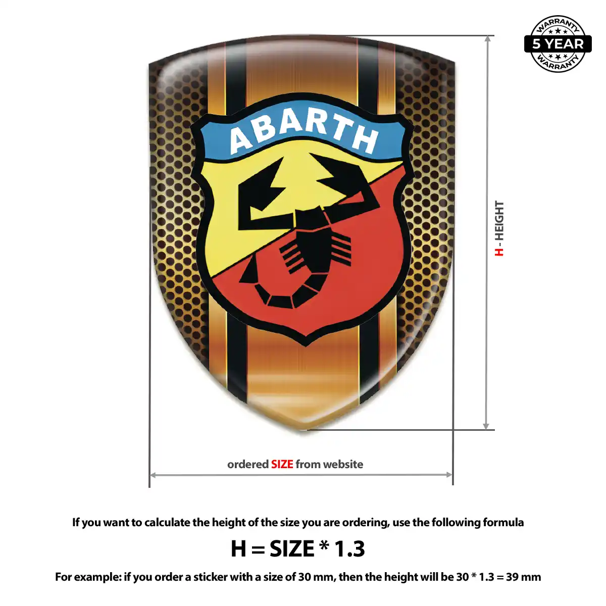 Abarth Vehicle Logo Sticker Performance Style