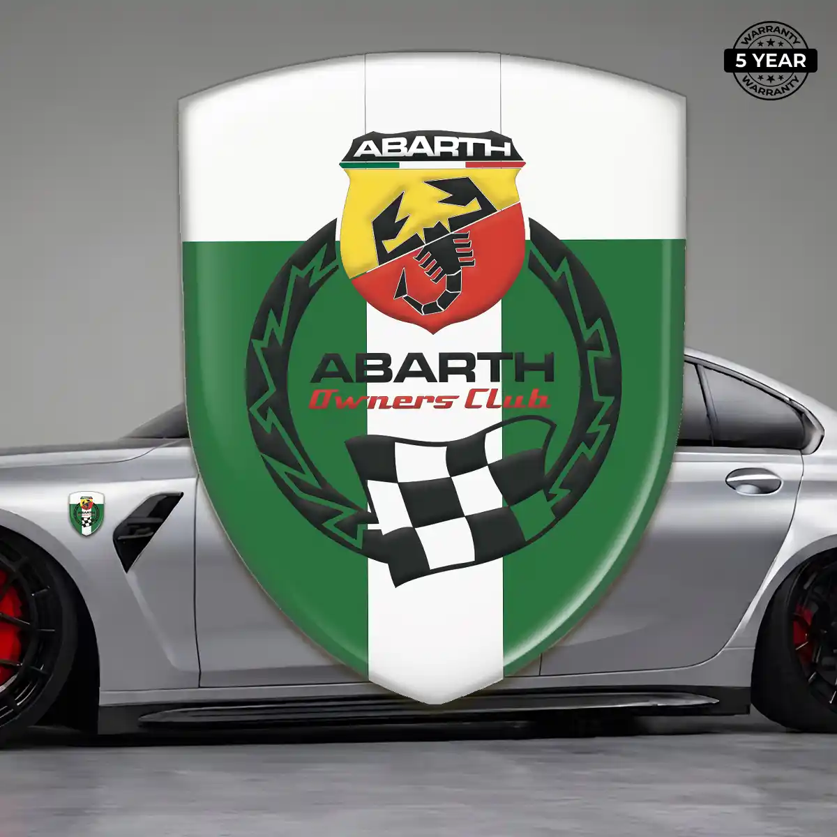 Abarth Vehicle Logo Sticker Premium Dome