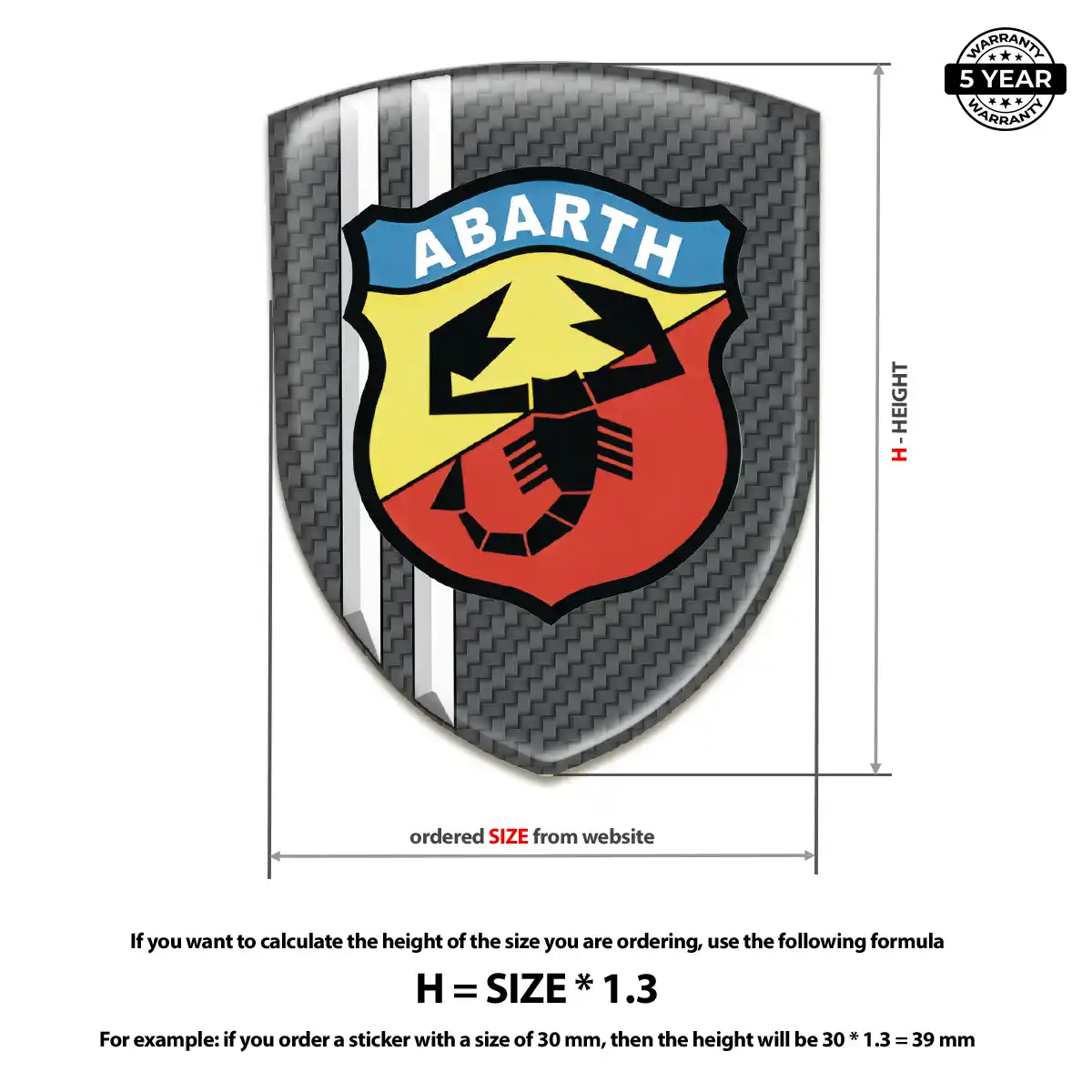Abarth Vehicle Logo Sticker Prestige Line