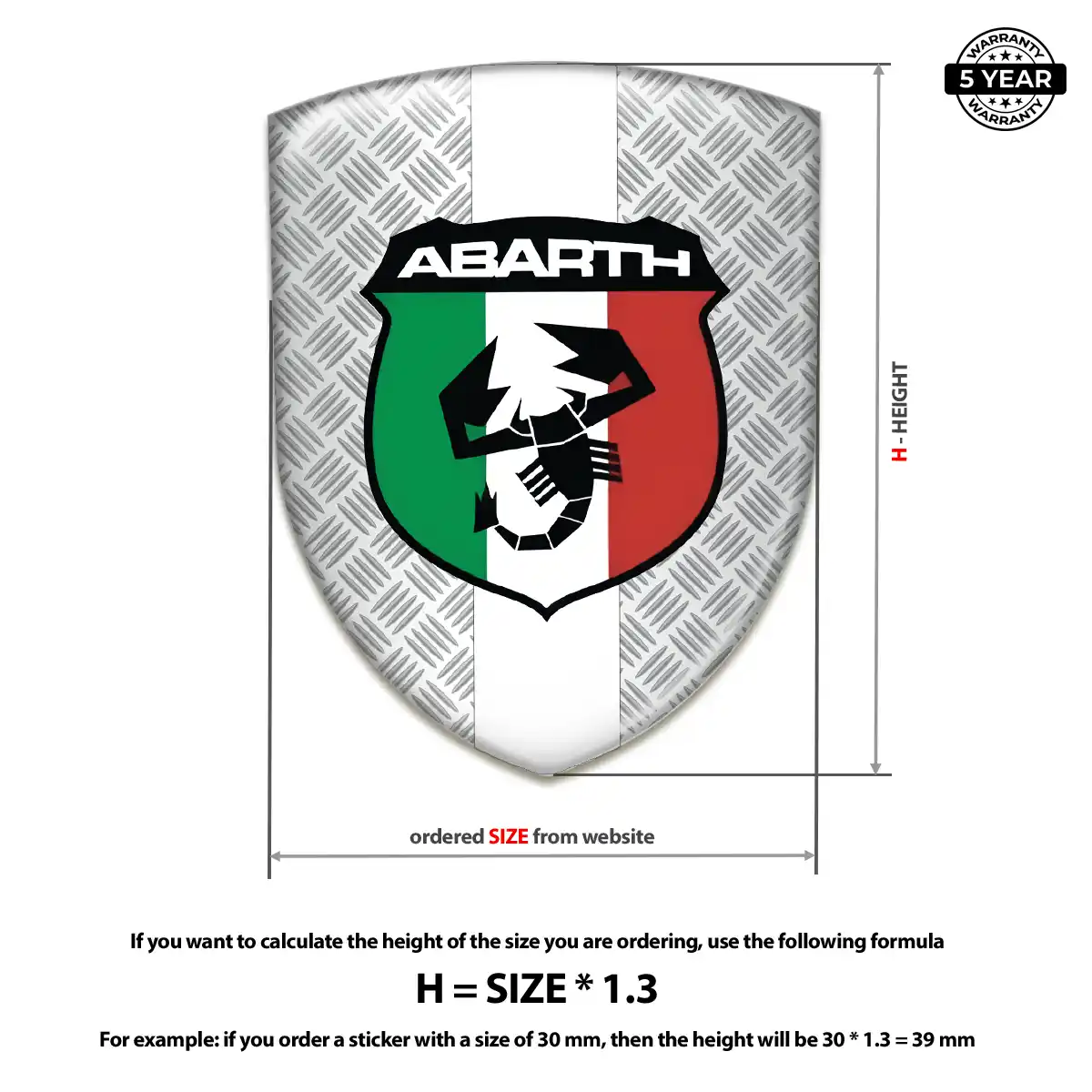 Abarth Vehicle Logo Sticker Prime Quality