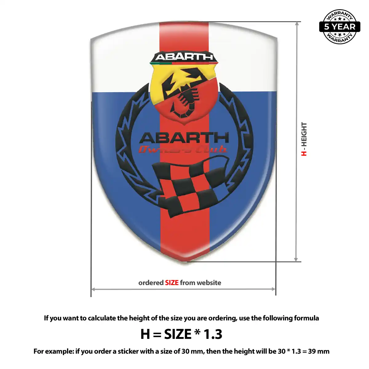 Abarth Vehicle Logo Sticker Signature Grade