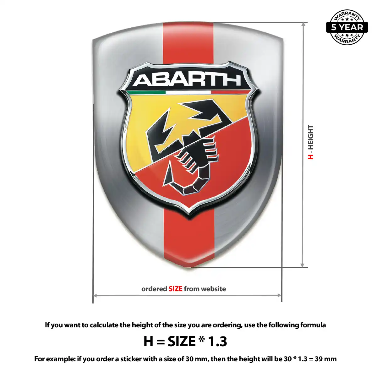 Abarth Vehicle Logo Sticker Sleek Style