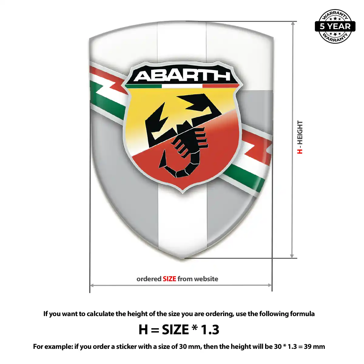 Abarth Vehicle Logo Sticker Street Tuning