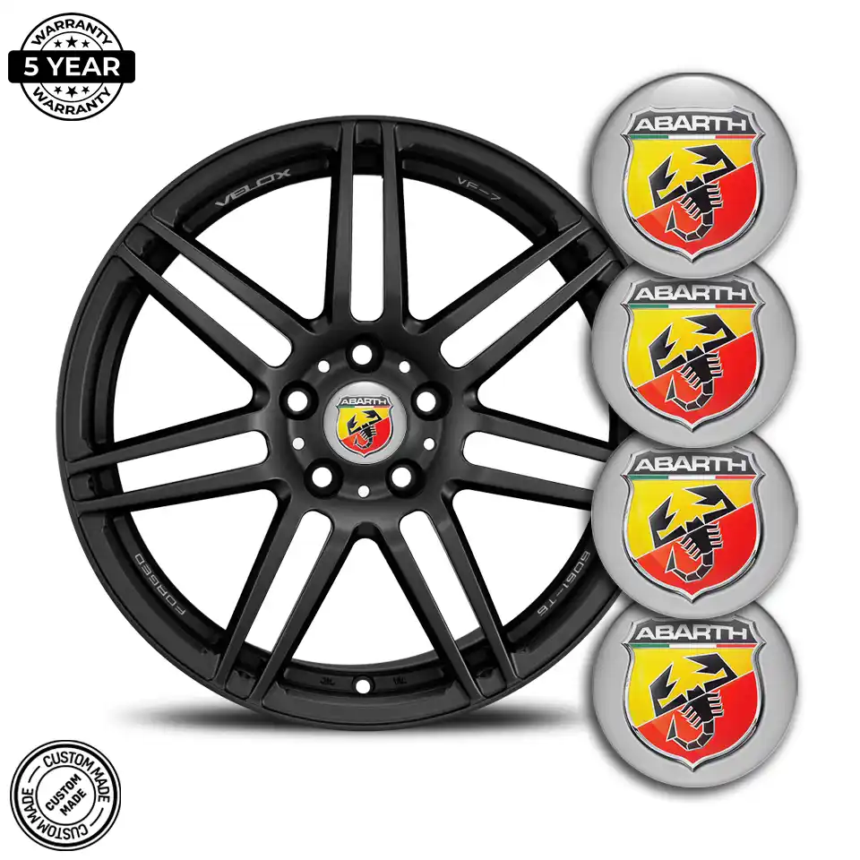 Abarth Wheel Emblems Premium Quality