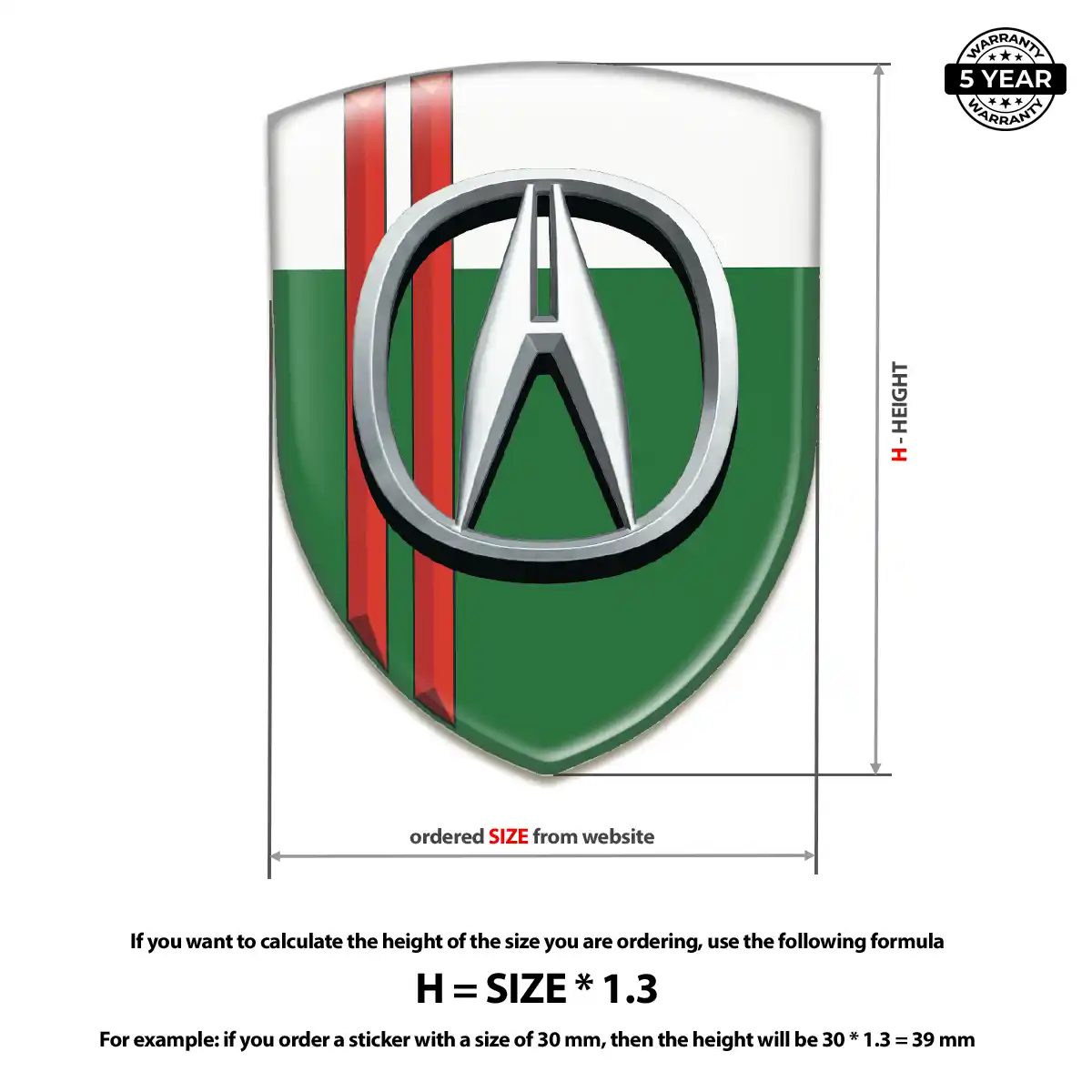 Acura 3D Emblem Sticker Exclusive Series