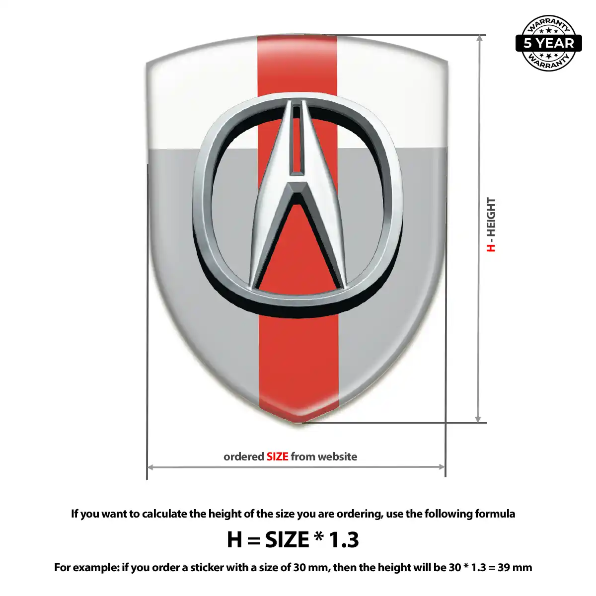 Acura Automotive Emblem Sticker Exclusive Series