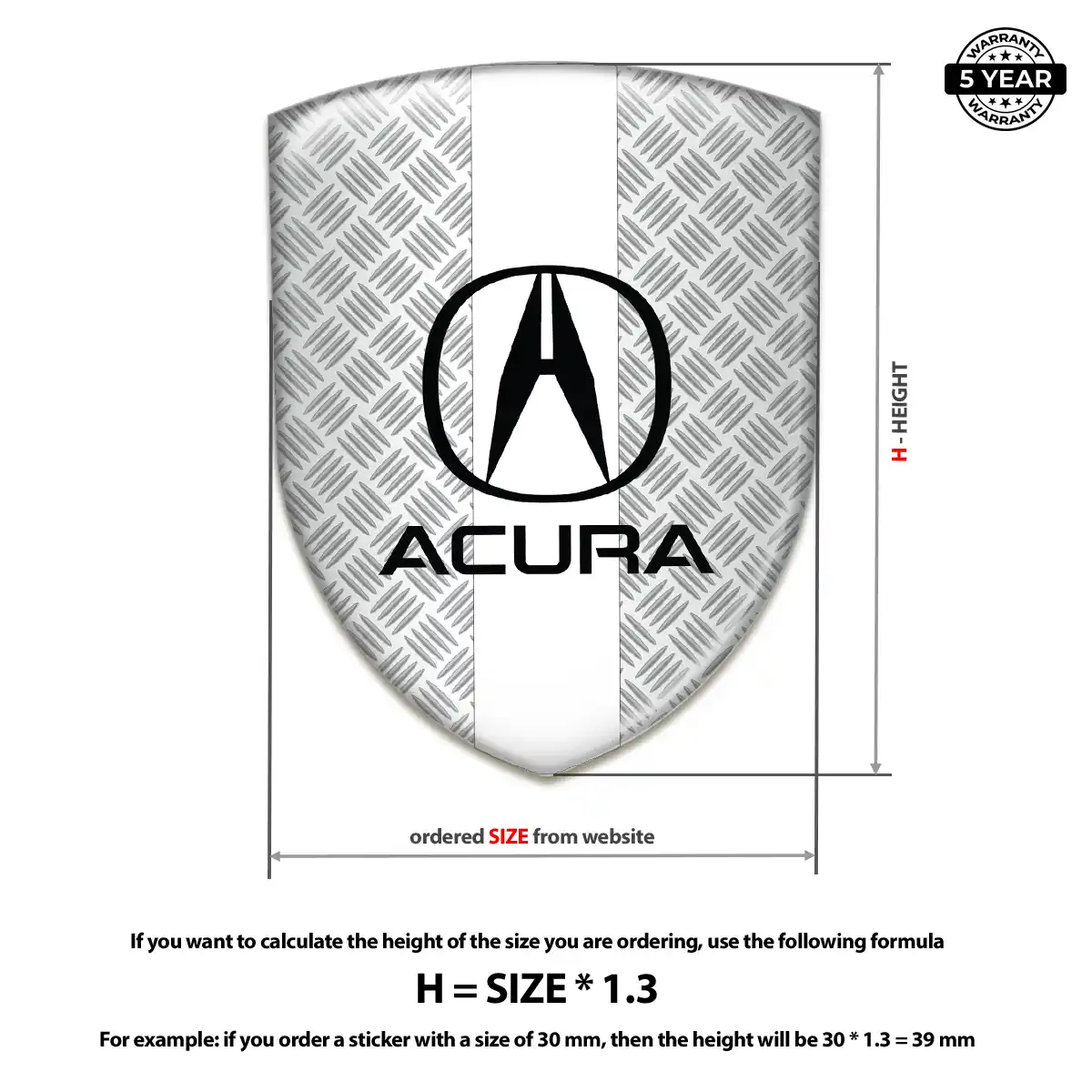 Acura Automotive Emblem Sticker Noble Edition